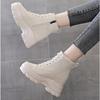 Short Boots Women  New Autumn Collection Thick Soled Woman's Shoes with Increased Height Inside British Style Womens Boots