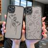 Funny Abstract Art Lines Fashion Phone Cases Cartoon Women Cover For Iphone 15 14 7 8 Plus XR XS XS 15 11 14 12 13 Pro Max Coque