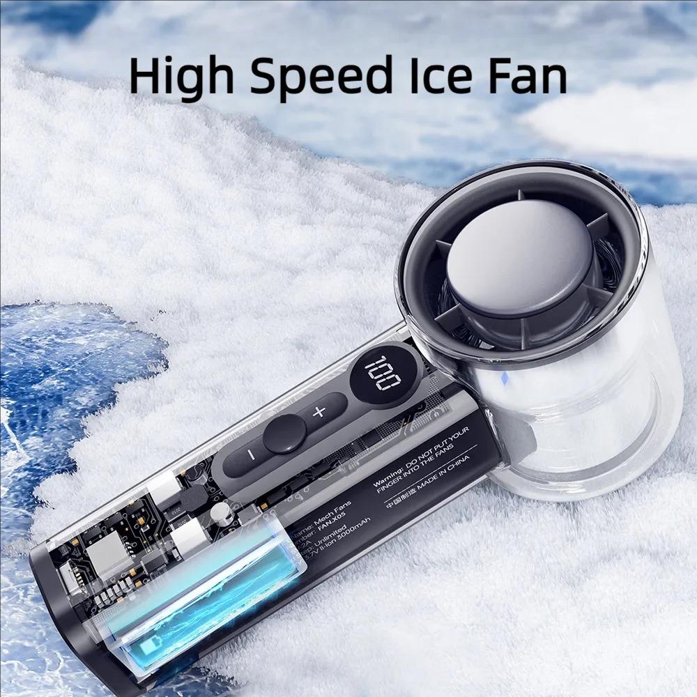X05 Portable Handheld Cooling Fan, USB Rechargeable Mini Desk Fan, Outdoor High-Speed Fan Compact Travel-Friendly