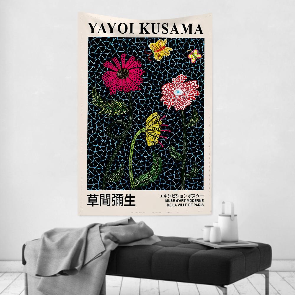 

1pc Yayoi Kusama Pumpkin Works Tapestry Room Decor Wall Cloth Party Hanging Background Room Decor Baby Room 50x70