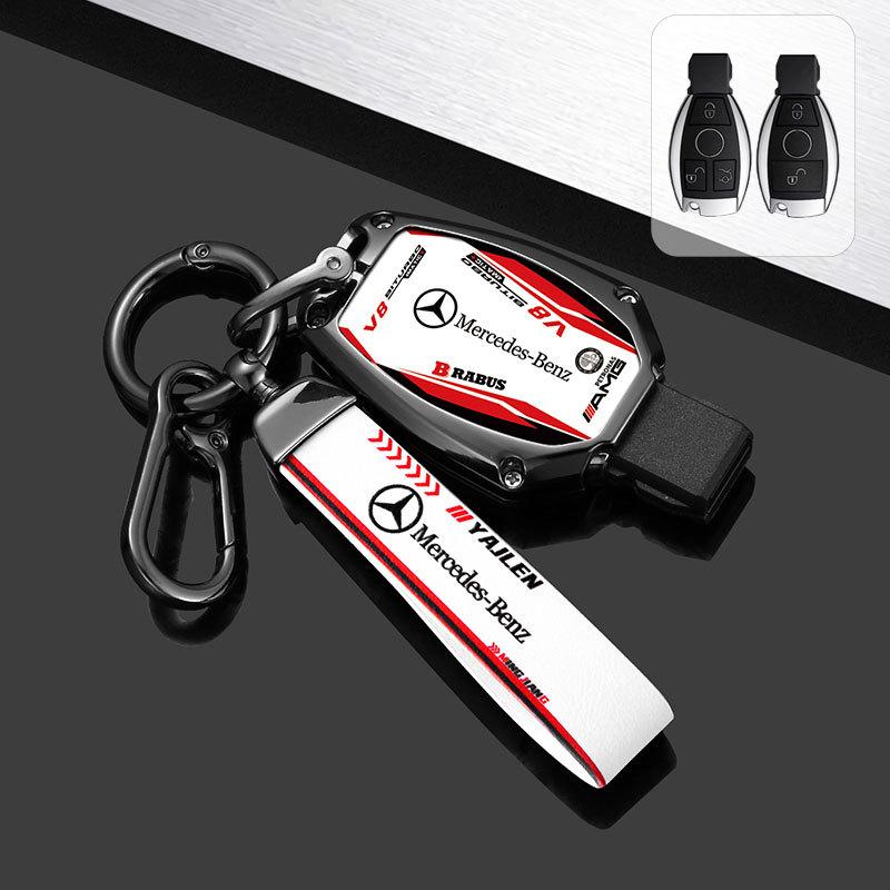 Car Key Case Cover Bag For Mercedes Benz A B C E S V R-Class C43 CLA GLA GLB GLC GLK SLK SL Vito W211 W203 W204 W210 W124 AMG W2