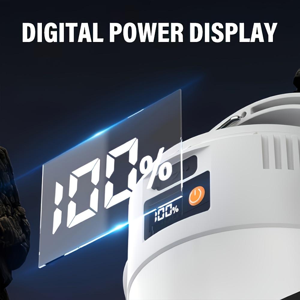 Solcelle campinglys USB oppladbart med metallkrok teltlys display batterinivå Utendørsaktivitet camping fiske Kompakt design