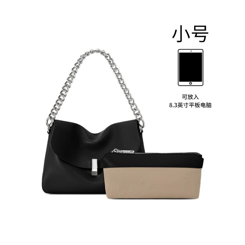 

Большая сумка из коровьей кожи, сумка-мессенджер, женская новая нишевая высококлассная сумка на цепочке, большая вместительная сумка через плечо для通勤, женская