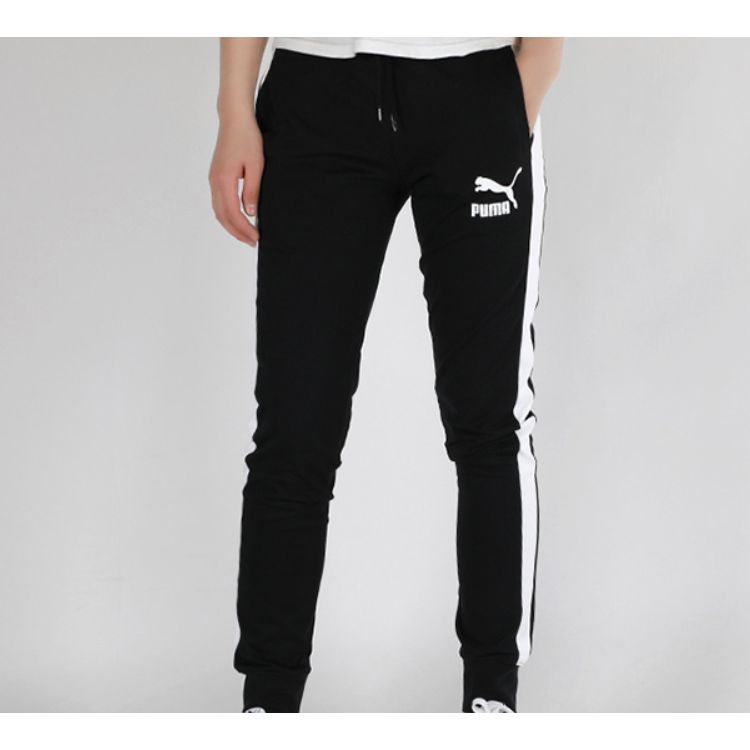 Puma Sporty Casual Knit Pants Unisex Bottoms Black 599905-01
