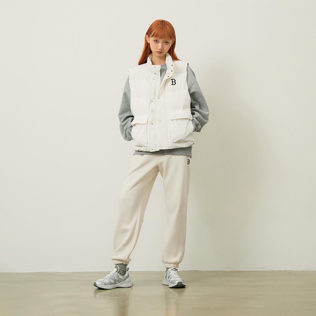 New MLB Basic Collection Basic Boston Red Sox 24FW Knitted Sports Pants Unisex Dark Cream 3APTB0646-43CRD