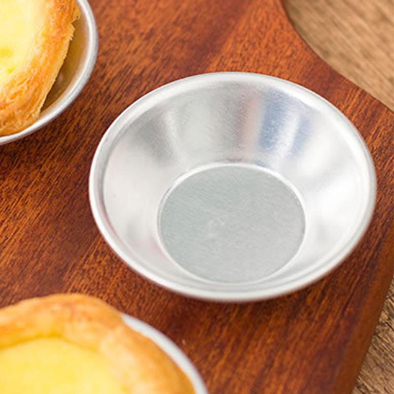 10 Stück Antihaft-Eierkuchenform aus Aluminiumlegierung Wiederverwendbares Backzubehör Keks-Puddingform Mondkuchenform Backwerkzeuge