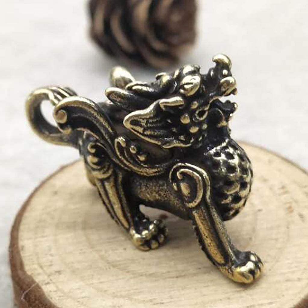 Traditional Brass Fengshui Dragon Sculpture for Home Decor Traditionally Symbolize for Luck Wealth Prosperity Accent