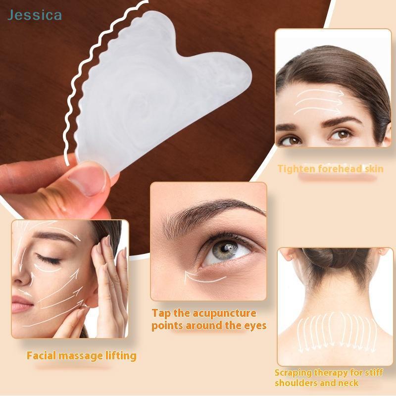 Face Guasha Massage Board Resin Gua Sha Scraper Facial Massager Tool Face Lift Slim Scraper Scraping Plate