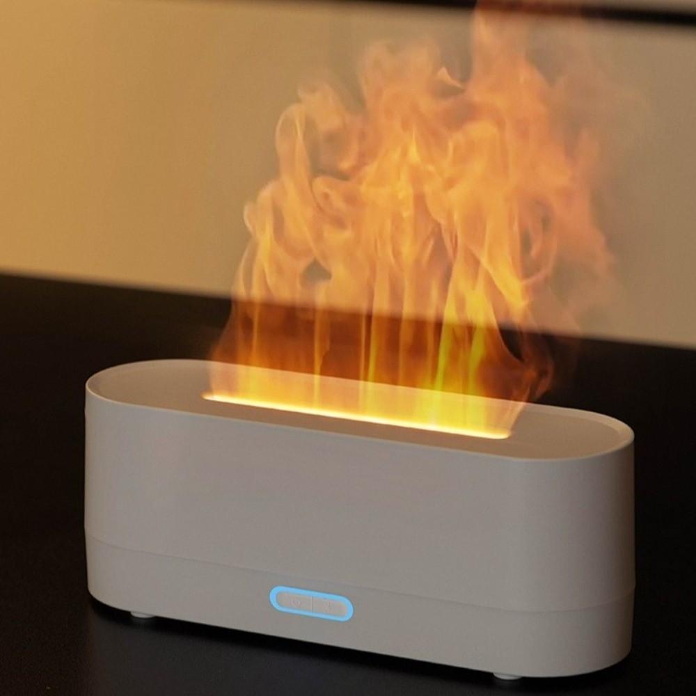 160mL Capacity Flame Air Humidifier RGB Flame Essential Oil Diffuser Night Light