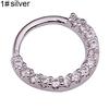 1ks Dámské kubické zirkonie vykládané kroužek do nosu Šroubovice náušnice Kruhový piercing Šperky