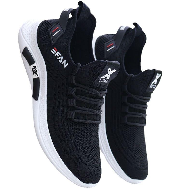 Topánky Pánske letné priedušné sieťované topánky Daddy Shoes Pánske športové ležérne protišmykové biele topánky