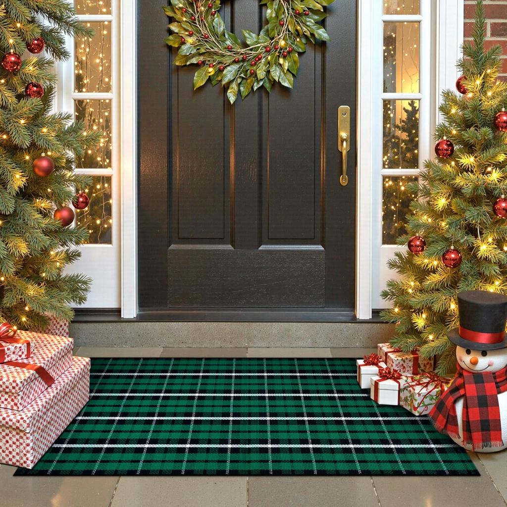 Minimalist Checkered Doormat Stain-Resistant & Non-Slip Entrance Hallway Mat Bathroom Rug Home Decorecor
