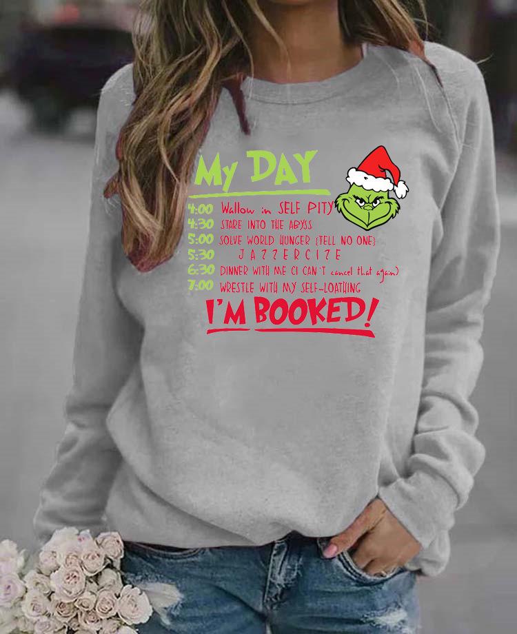 Unisex Christmas Green Grinch Hoodie with Letter Print
