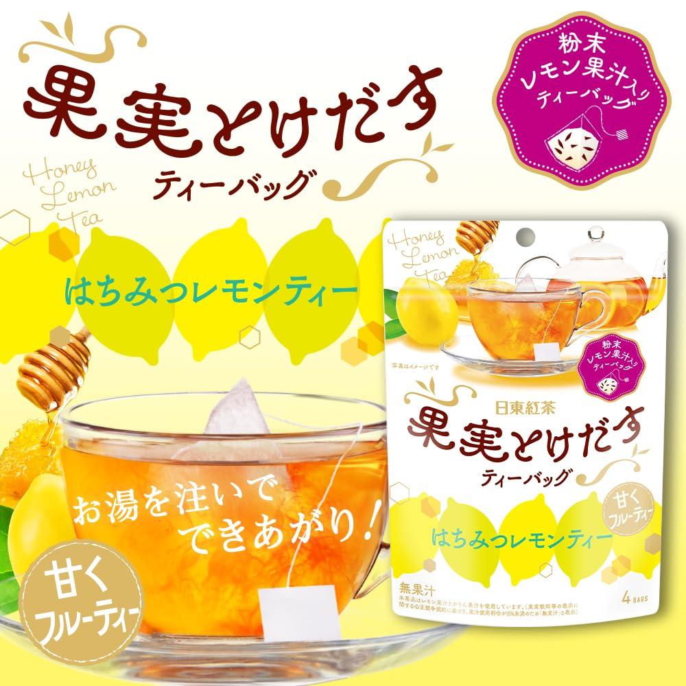 Mitsui Norin Nitto Black Tea Fruit Melting Tea Bags Honey Lemon Tea (4 bags x 6 packs)