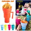 1 IN 1 Creative Popcorn Snack Cup Integrated Beverage Cup With Handle Portable Beverage Cup Novel Design And Many Functions