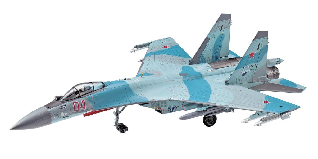 Hasegawa Russian Air Force Flanker Plastic Model Kit E44 1/72 Su-35S