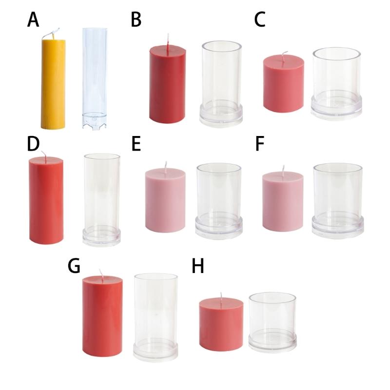 Clear Candlestick Molds Cylindrical Candle Mould for Church Christmas Wedding Dinner Valentine Day Home Decoration