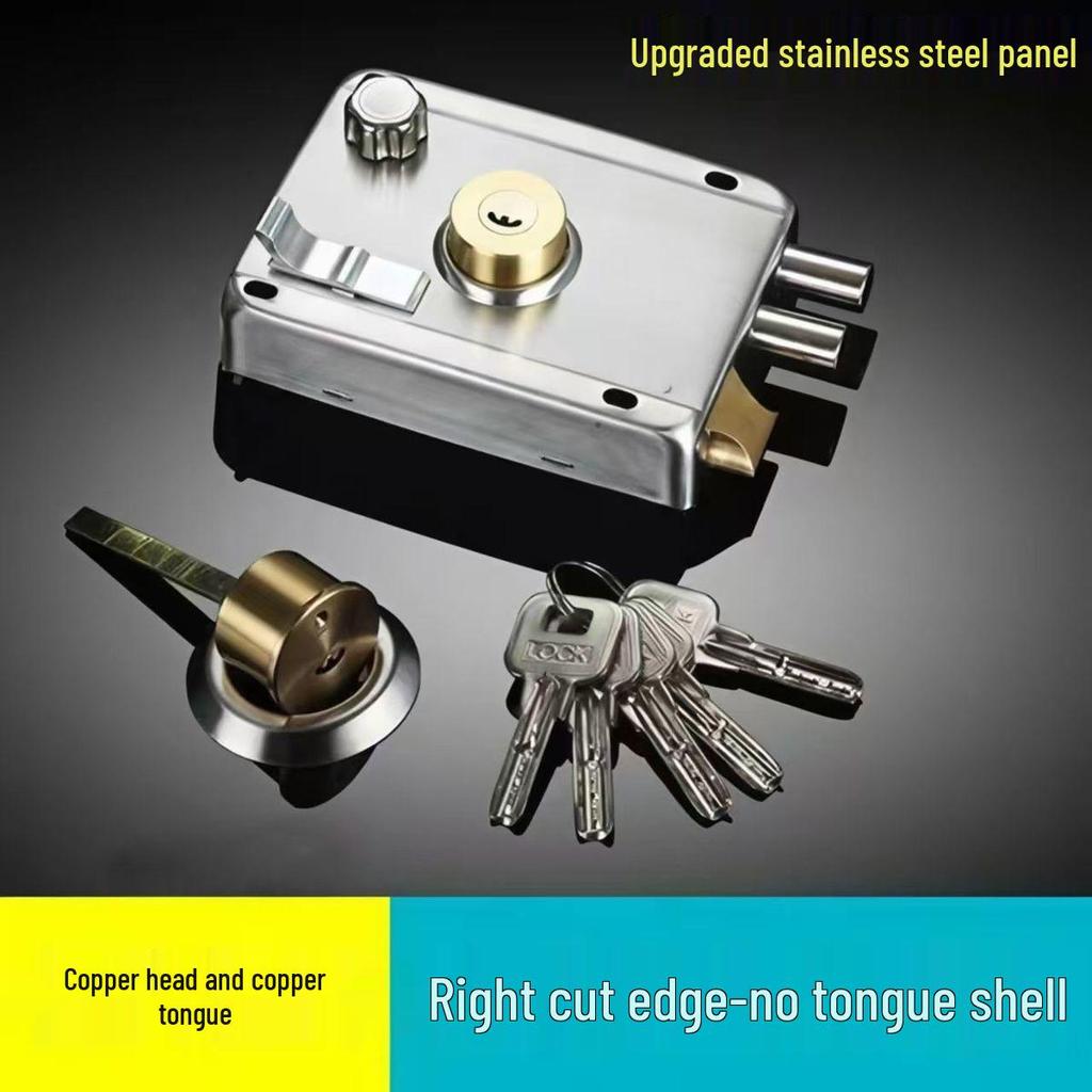 Universal Stainless Steel Anti-theft Door Lock for Bedroom, Dormitory, or Main Door