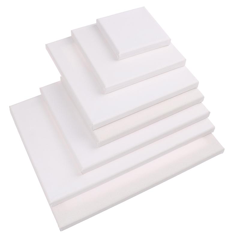 1pc White Blank Square Artist Canvas Canvas Oil Painting Wood Plank Frame