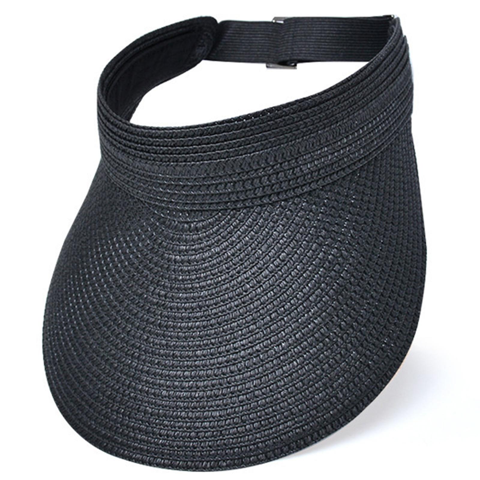 

Женская шляпа от солнца Рафия Солнцезащитные очки Соломенная шляпа Дышащая пустая верхняя часть Спортивная шляпа для соломенной шляпы Дышащая для повседневного спорта 7