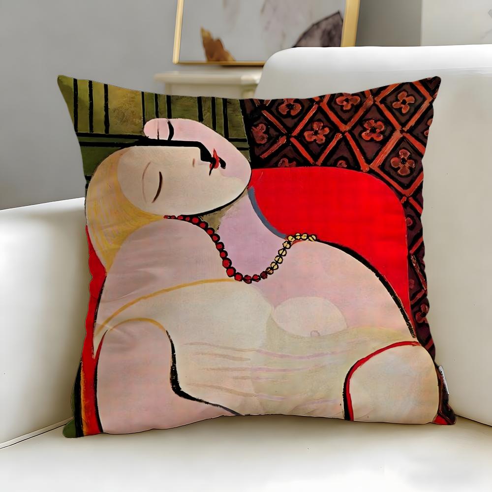 classic painter Picasso Cushion Cover Soft  EasyWash Pillow Case  Versatile for Couch Bed Travel and Office