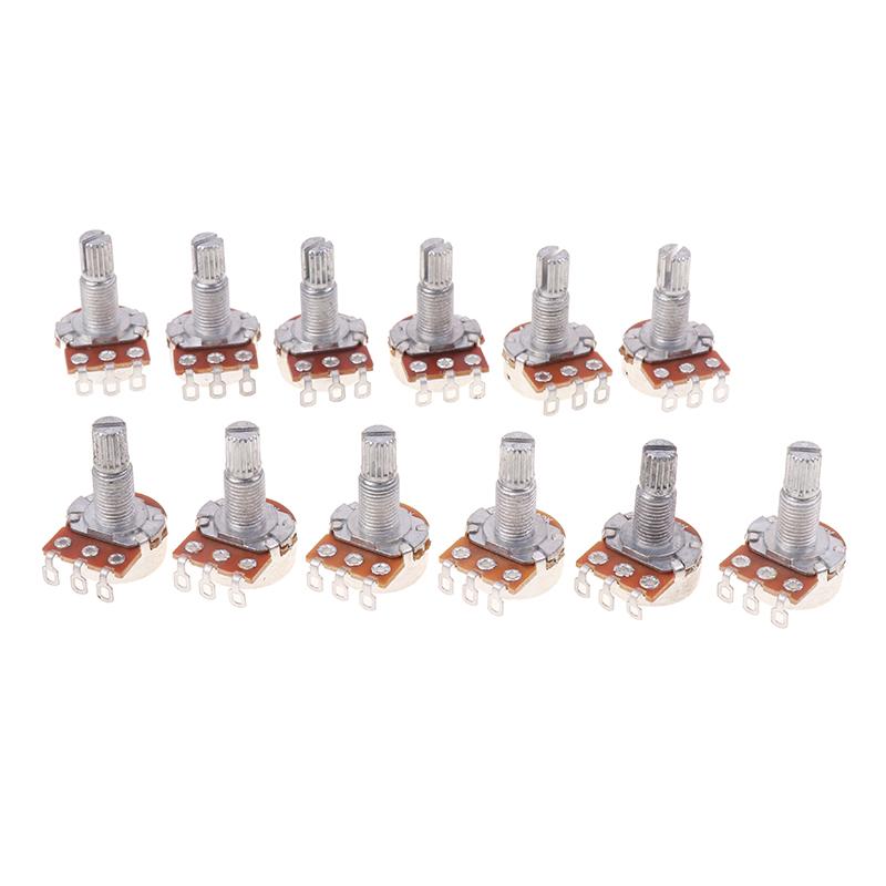 A500K B500K A250K B250K A50K B50K A25K B25K Potentiometer Splined Small Pot Electric Guitar Bass Effect Amp Tone Volume18Mm Shaft Parts