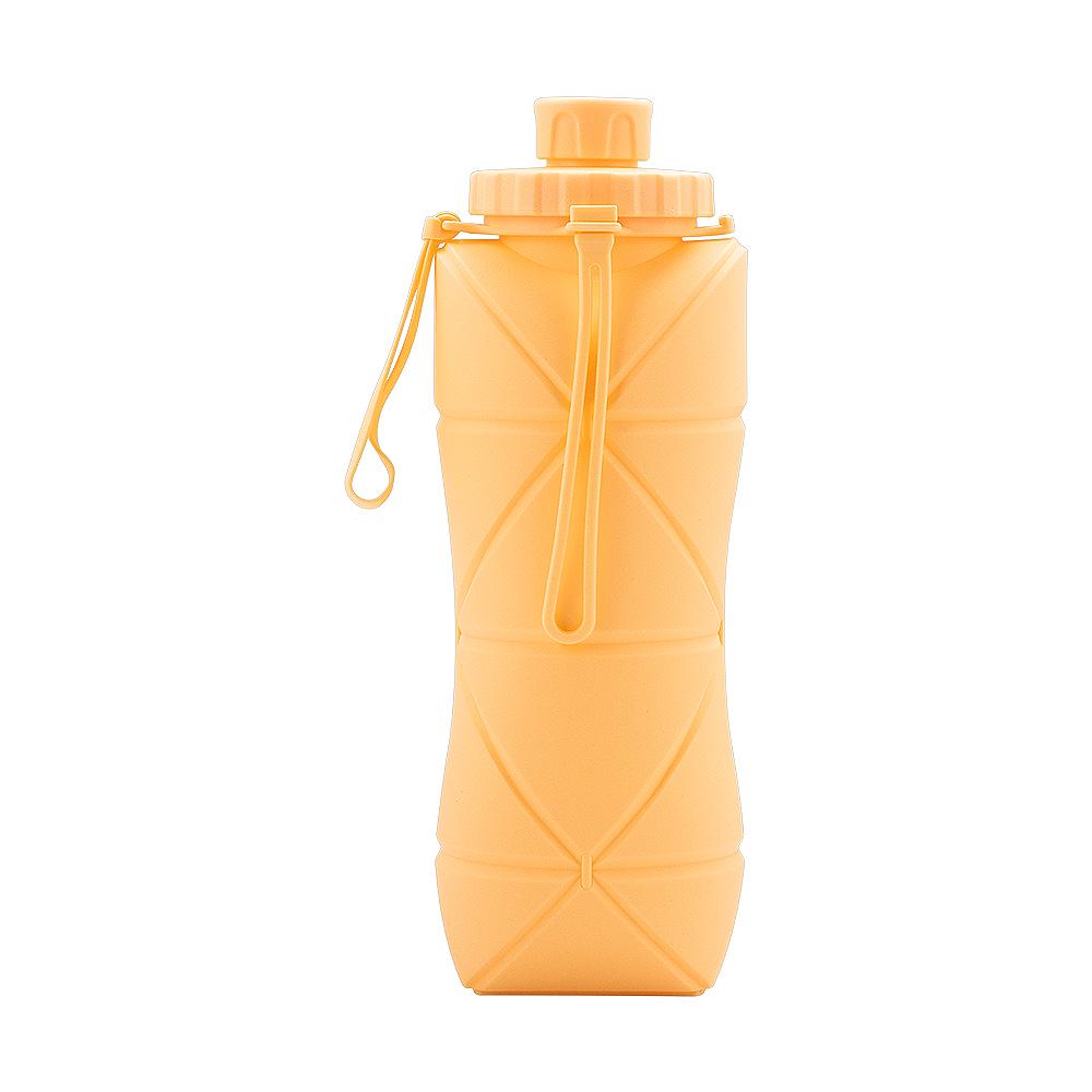 Silicone Folding Water Cup - Portable Diamond Design, Large Capacity Sports Cycling Bottle