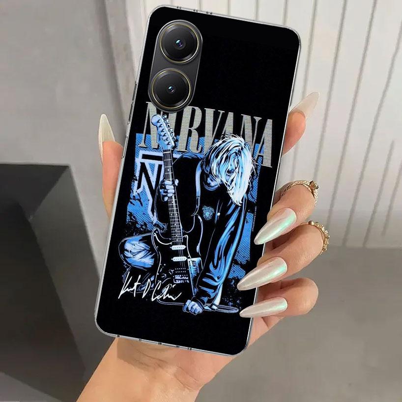 Retro Singer Kurt Cobain Phone Case for Xiaomi Poco X5 X6 X7 Pro F7 Ultra M7 Redmi 15 15C 13 13C 12 12C 10 10A 10C 9 9A 9C 9T Sh
