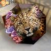 Golden Leopard Pattern Rain Umbrella