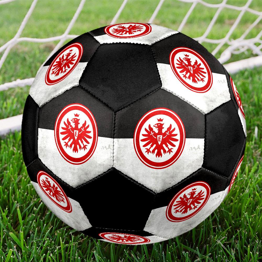Eintracht Frankfurt FC Size 5 Soccer Ball, Machine-Stitched PVC, Durable & High Bounce, All Ages Fit, Fan Merchandise, Matches & Outdoor Use.