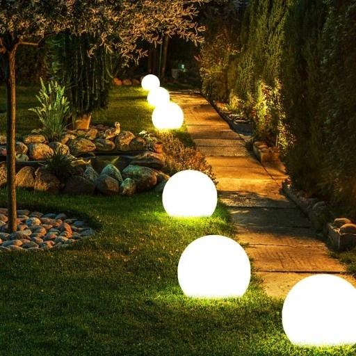 Kula Lampa Ogrodowa Oprawa Oświetleniowa Zewnętrzna Biała E27 Led 50Cm 230V