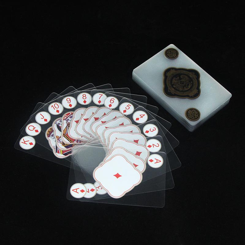Playing Cards Transparent Plastic Frosted Poker White Frosted Waterproof PVC Playing Cards Unique Cards Indoor Party Game