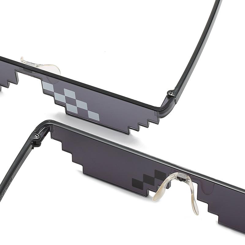 New Saike glasses two-dimensional sunglasses women's my world funny party personality trendy pixel sunglasses men