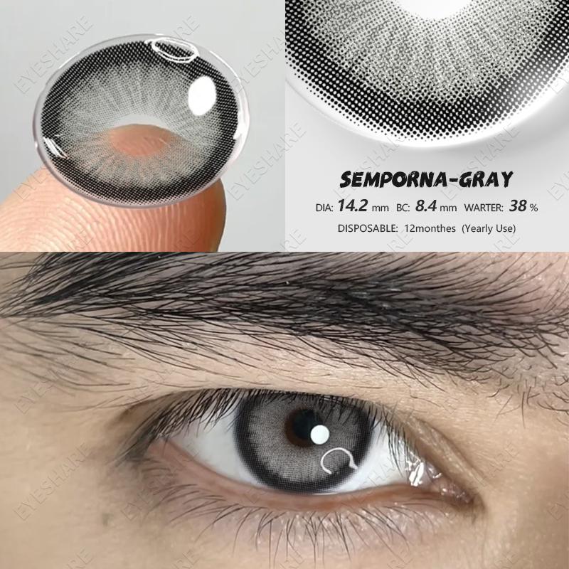 Eyeshare 1 Pair of Brand New Fashion Colored Contact Lenses Blue Glasses Lenses Green Beauty Lenses Brown Glasses Lenses Color Makeup Purple Lenses