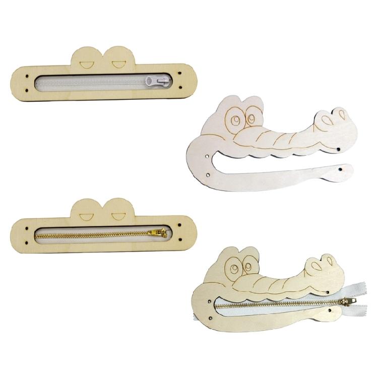 Wood Sensory Boards for Kids Early Learning and Skill Development Zip Children Brain Game Motor Skills
