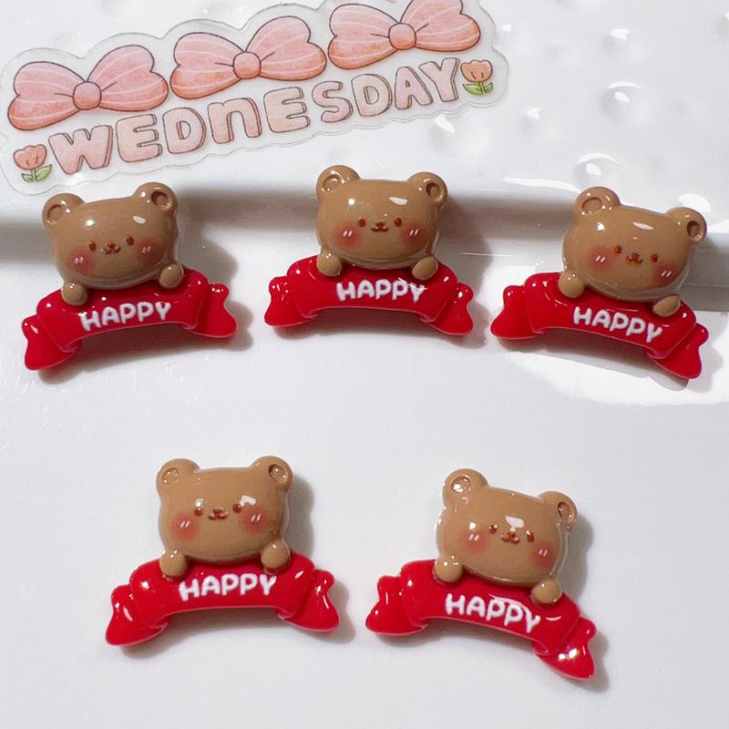 10 Pcs Cute Cartoon Christmas Deer Cookie Man Snowman Resin Scrapbook Diy Jewelry Wedding Children Gift Hairpin Accessories A57