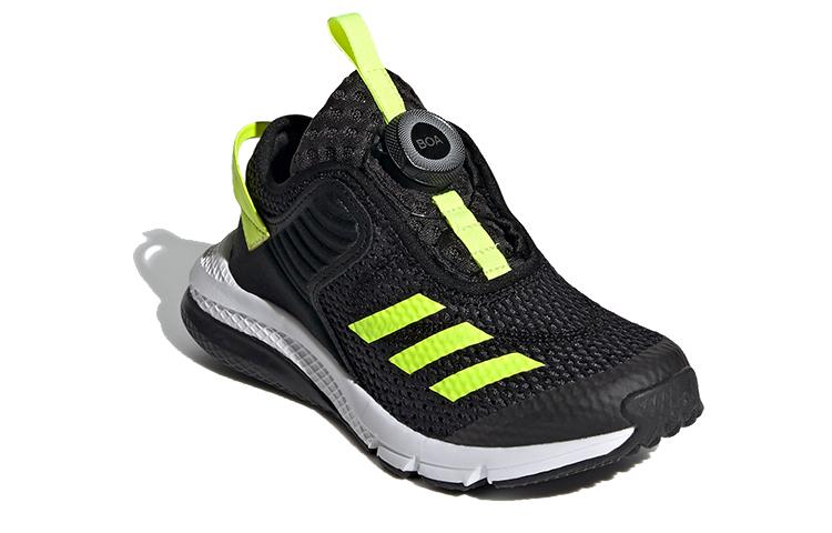 Adidas Activefle Boa Abrasion Resistant Low top Running Shoes Black Green Kids' FY0280