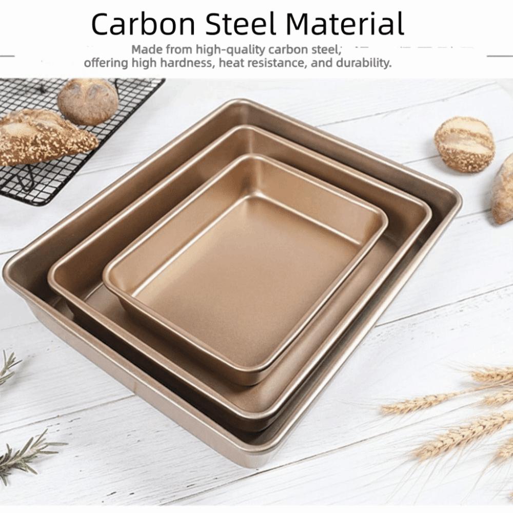 Thickened Carbon Steel Square Baking Pan Multisize Bakeware Tools Cake Mold Tray  Pizza Bread