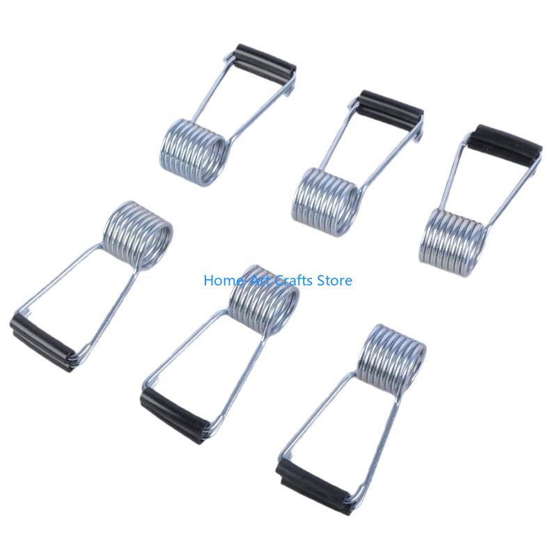Y3NA 6Pcs Butterfly SelfClosing  Automatic Door Closers with Rubber Bumper Spring Hinge Door Closers for Door Butt Hinge Pin