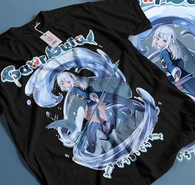 Ganyu Genshin Impact T-shirt Ragazza Anime Kawaii Maglietta Nera Manica Corta Regalo 205