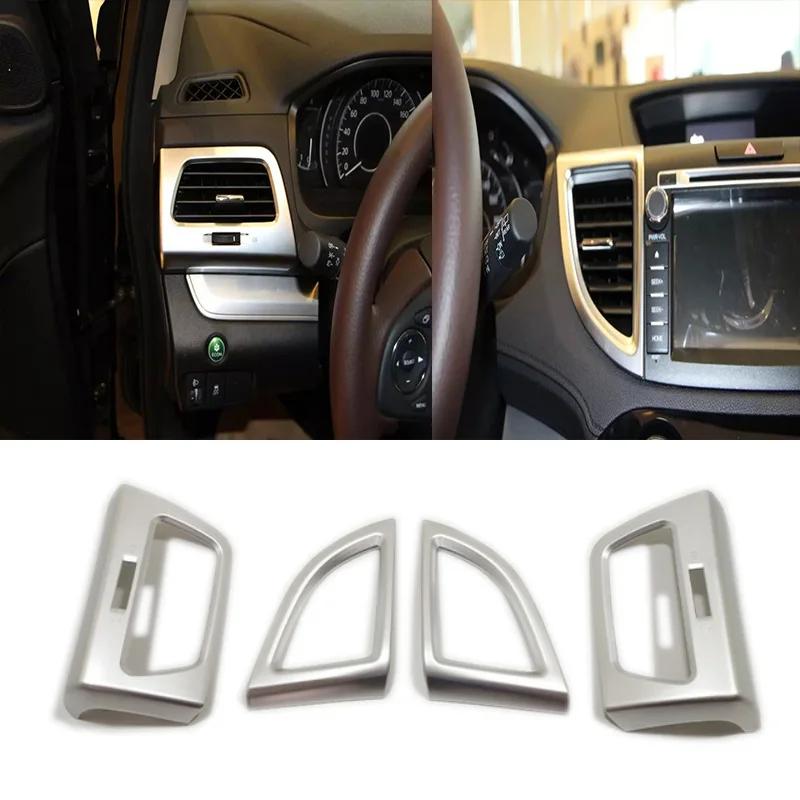 LHD For Honda CRV CR-V 2012 2013 2014 2015 2016 ABS Matt Car Front Dashboard Frame Panel air condition AC outlet Sticker Cover