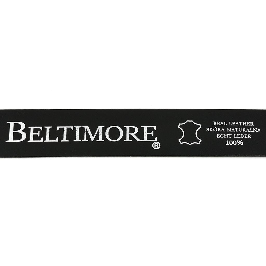 Beltimore męski skórzany pasek szeroki jeans brązowy 523 : Kolory - brązowy, beżowy, Rozmiar pasków - r.130-145 cm