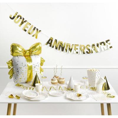 20 serviettes en papier 33 x 33 cm Confettis or