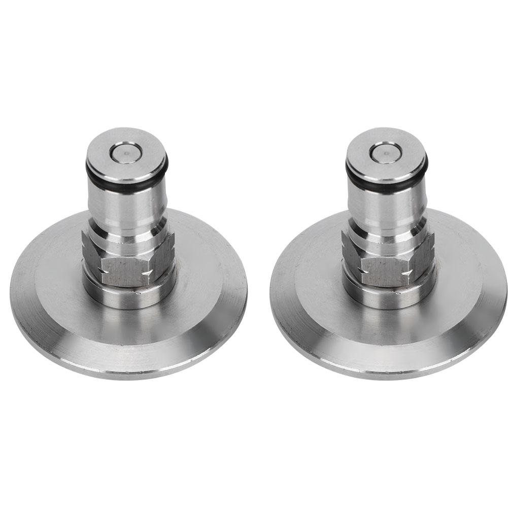 2Pcs 304 Stainless Steel Homebrew Keg 1.5in TriClamp to Ball Lock Post Adapter Brewing Fitting