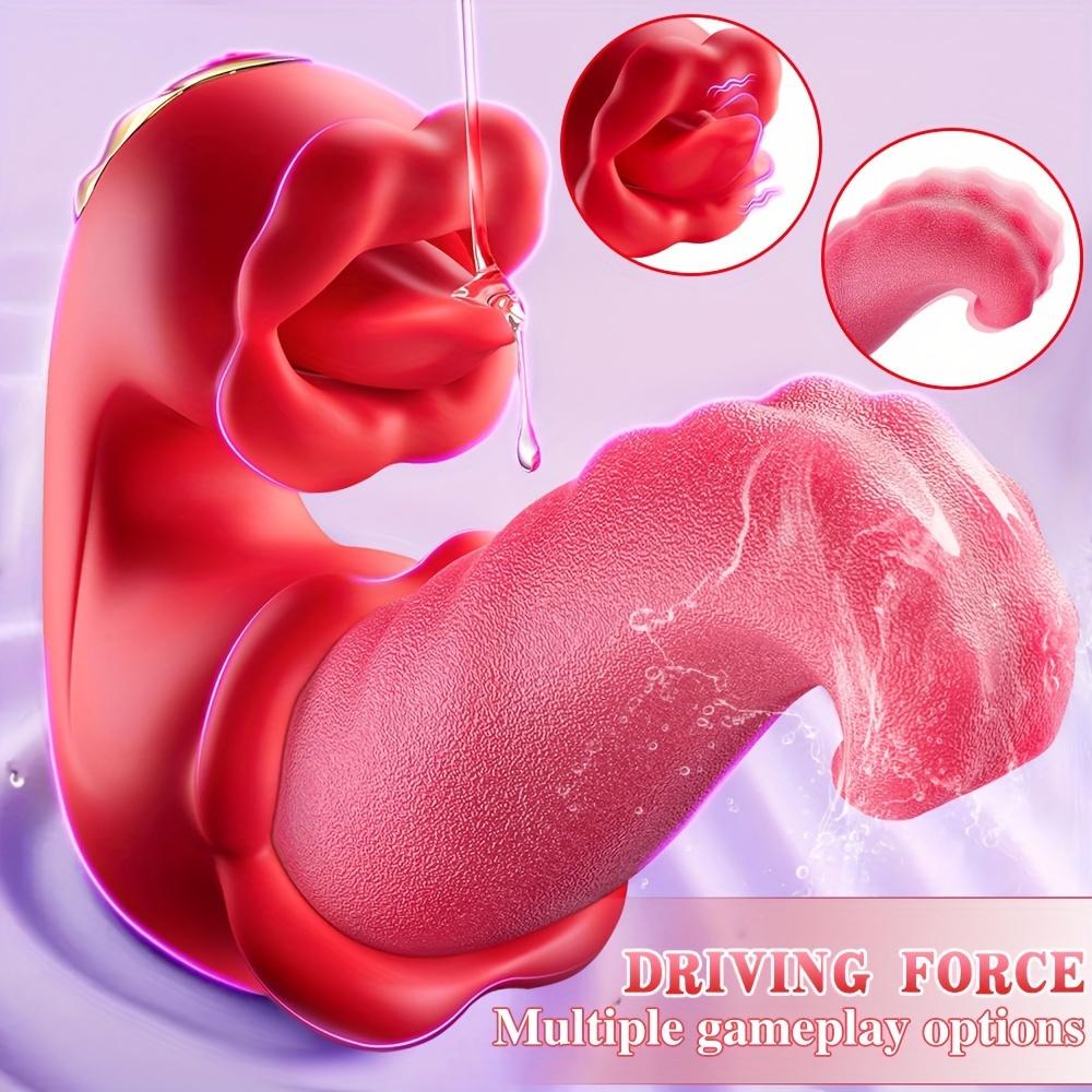 Women's Vibrator Adult Sex Toy -10 Tongue Thrusting Vibrators with Licking and Swinging Modes, Sucking Clitoral G-spot Stimulator