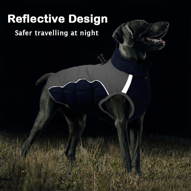 Große Hundejacke, wasserdichte Hundekleidung für mittelgroße und große Hunde, Winter-Haustierkostüm, Französische Bulldogge, Labrador, Deutscher Schäferhund, Weste