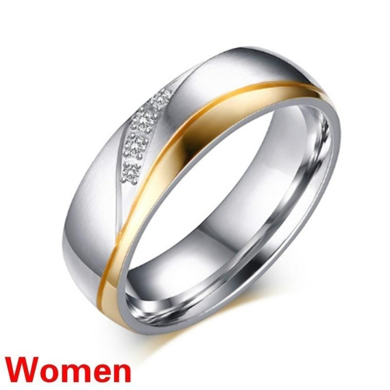 Fashionable and Versatile Creative Zircon Exquisite Creative Jewelry Accessories Ring for Couples