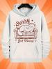 Men's Funny Sarcastic Hooded Sweatshirt - Soft Pullover Hoodie with "Sorry I Was Late
