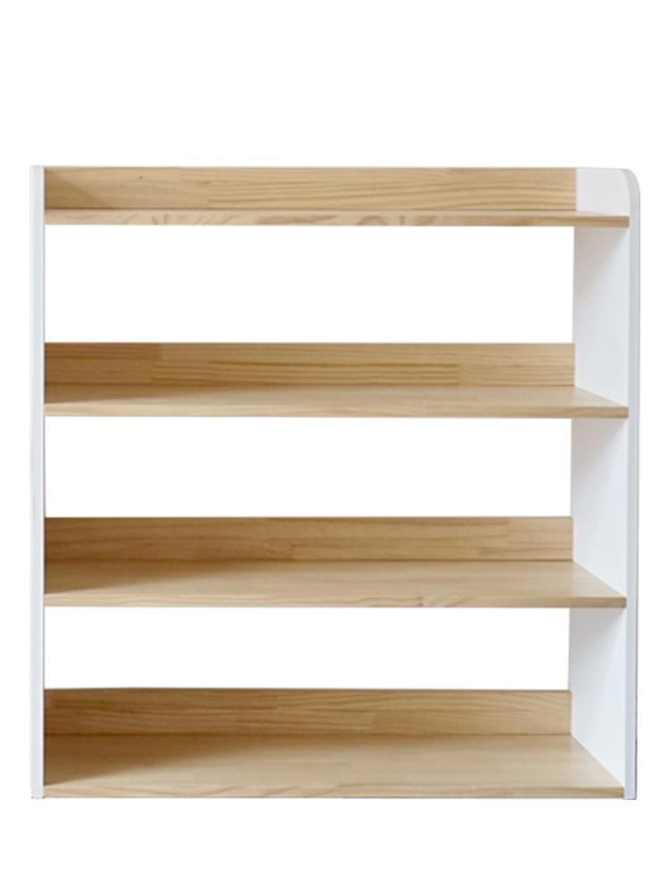 Korean Style Wooden Bookcase & Toy Storage Rack for Children's Room