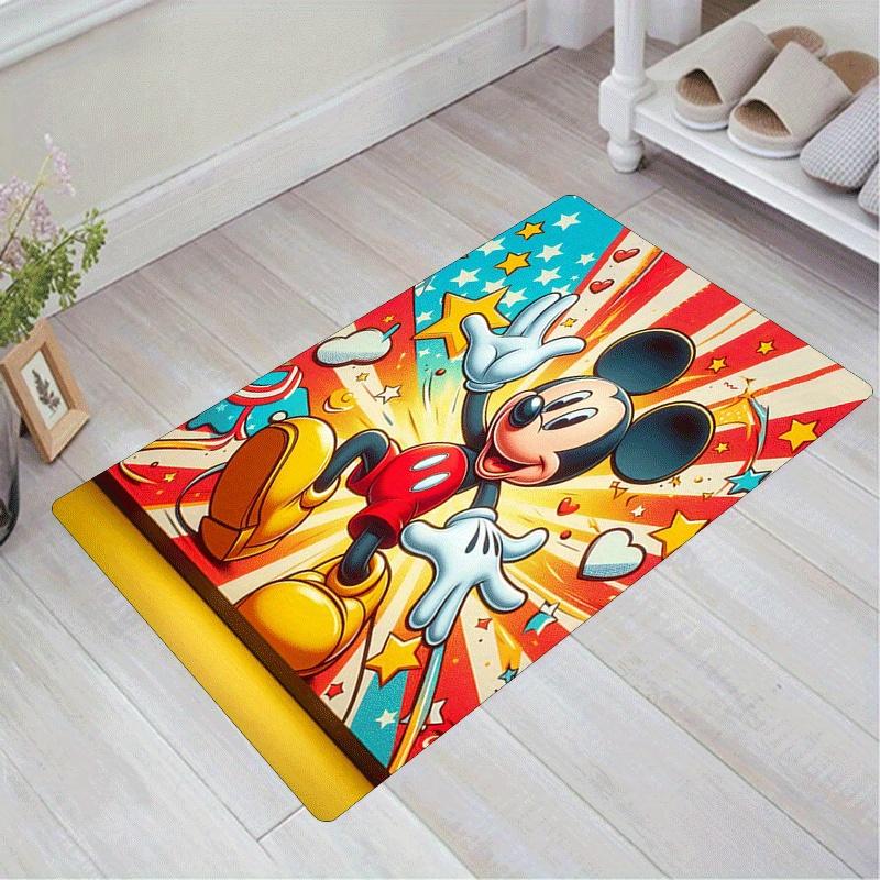 

1pc Mickey Pattern Area Rug Soft Flannel Floor Mat for Living Room,Office,Bedroom and Carpet,Sofa Coffee Table Floor Mat 60cm by 90cm
